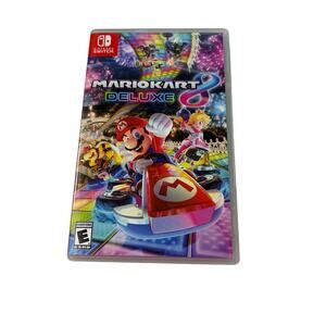 Nintendo Switch Mario Kart Deluxe 8 game & case.